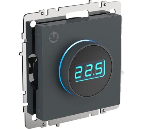 Термостат электронный с индикацией IEK Brite ТС10-1-БрМ маренго картинка